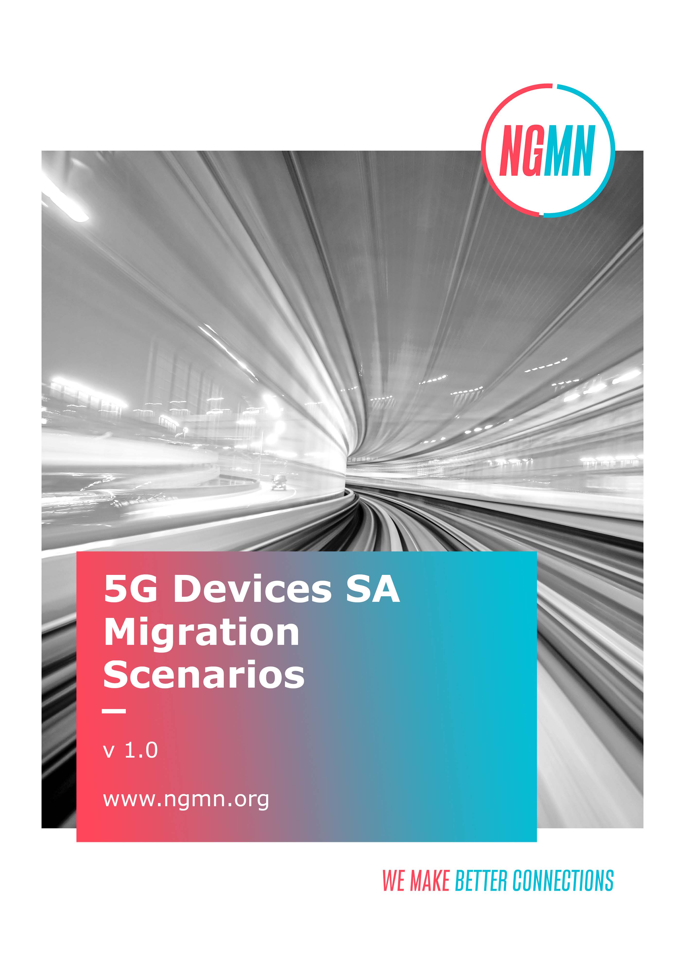 NGMN 5G Devices SA Migration Scenarios